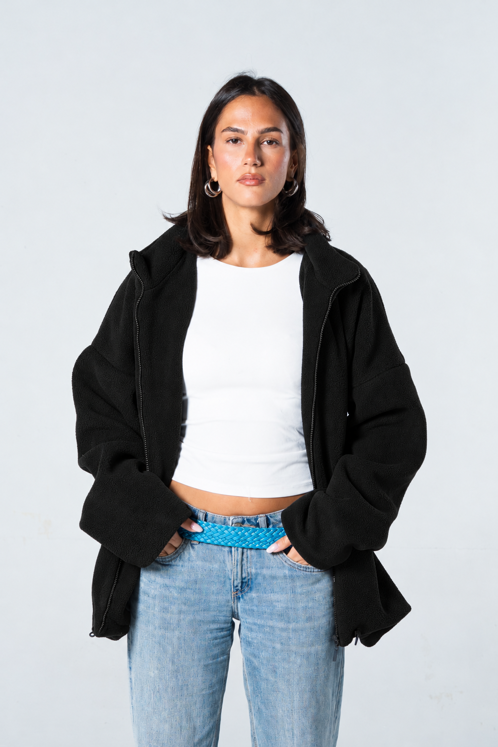 Blank Women Fleece Jacket
