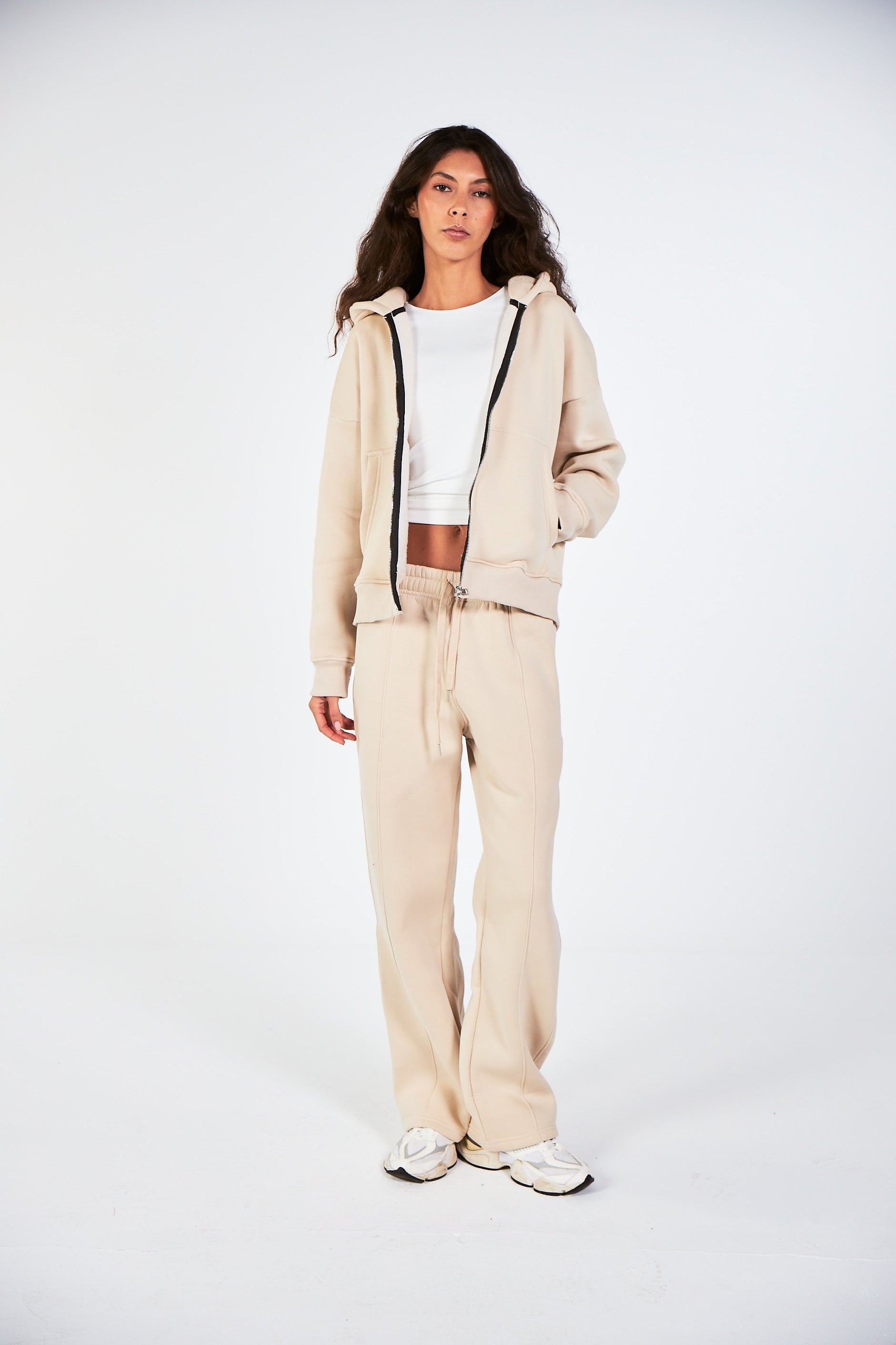 Blank Beige Basic Sweatpants