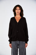 Blank Black Knitted Cardigan