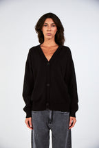 Blank Black Knitted Cardigan